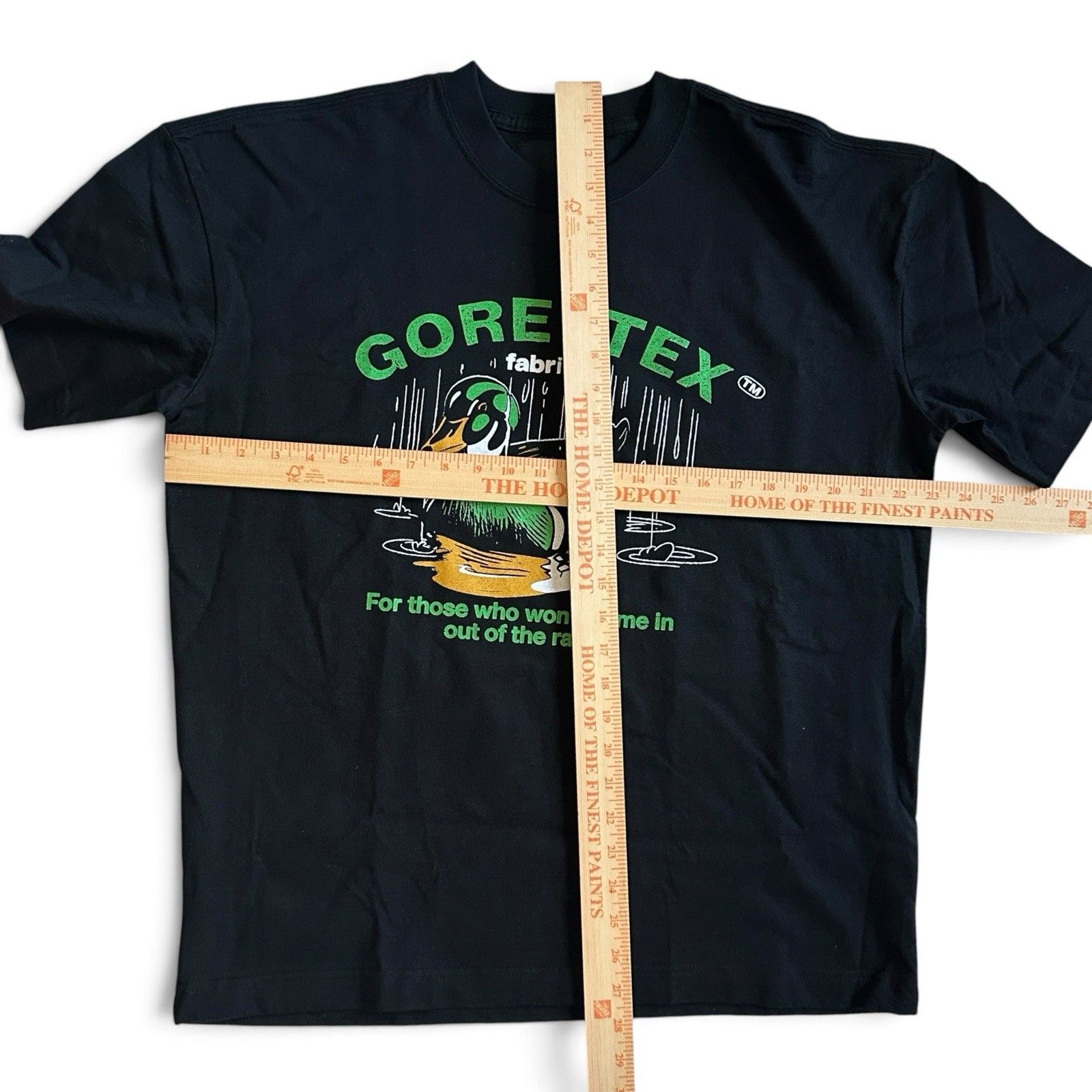 90s Y2k Gore-Tex Fabrics Duck Rain End Label Promo T-Shirt Black L — image 4 of 5